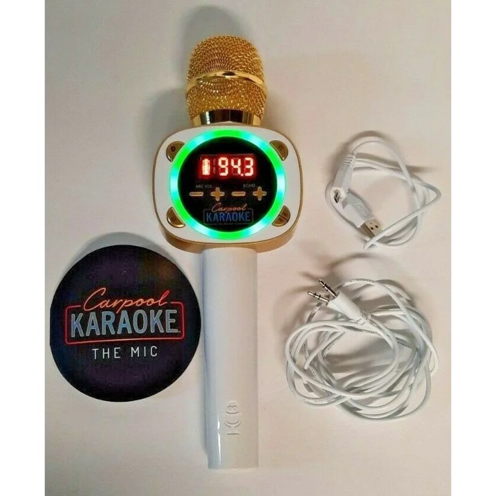 Singing Machine Carpool Karaoke The Mic CPK545 Bluetooth Wireless FM Microphone